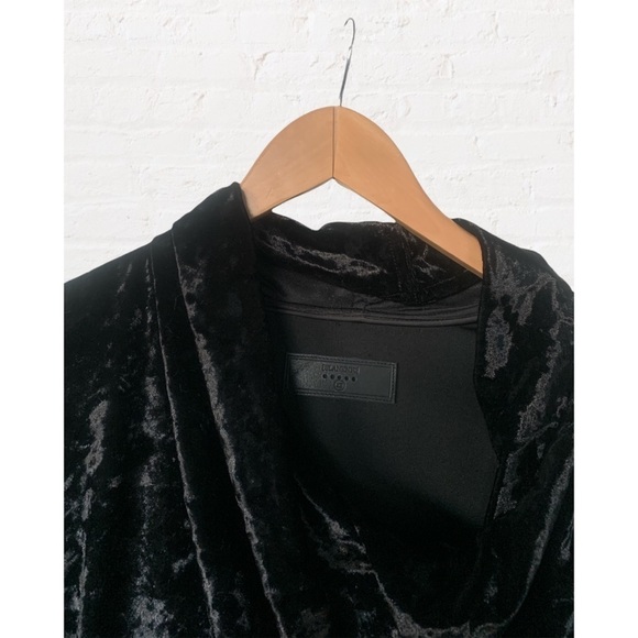 Blank NYC Velvet Asymmetrical Draped Zipper Moto Jacket Style 16r-9027mx - Picture 8 of 10